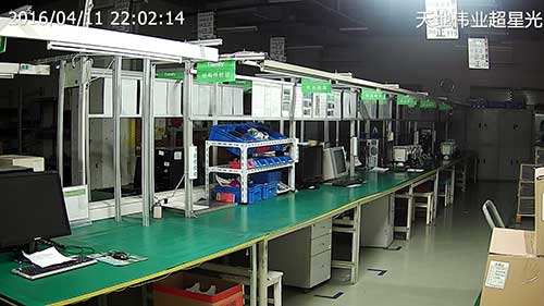 天地伟业超星光全彩工厂监控方案